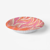 Verwarmd - Roze, Oranje en crème Papieren Kommen (Gebogen)