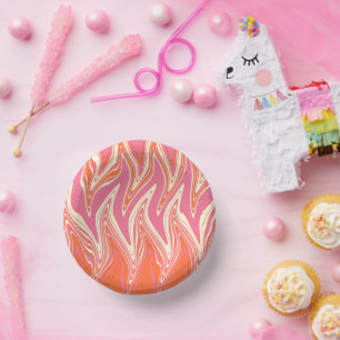 Verwarmd - Roze, Oranje en crème Papieren Kommen