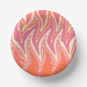 Verwarmd - Roze, Oranje en crème Papieren Kommen (Voorkant)