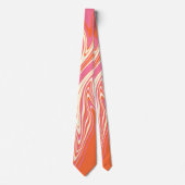 Verwarmd - Roze, Oranje en crème Stropdas (Voorkant)