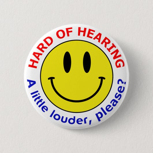 Verwarmd Smiley Pin Ronde Button 5,7 Cm (Voorkant)