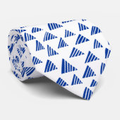 Verwarmde driehoeken 250319 - Diepe marine op wit Stropdas (Opgerold)