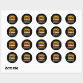 Verwarmde Rivaliteit Altijd Af en Toe Grappig Ronde Sticker (Vel)