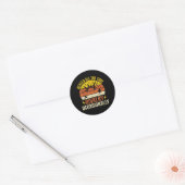 Verwarmde Rivaliteit Altijd Af en Toe Grappig Ronde Sticker (Envelop)
