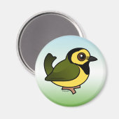 Verwarmde Warbler Magneet (Voorkant / Achterkant)