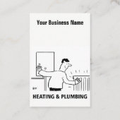 Verwarming Diensten Cartoon Visitekaartje (Achterkant)