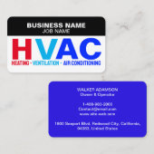 Verwarming en Airconditioning Koeling HVAC Visitekaartje (Voorkant / Achterkant)