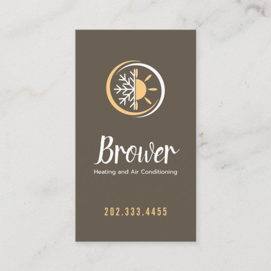 Verwarming en airconditioning, koeling, reparatie visitekaartje (Voorkant)