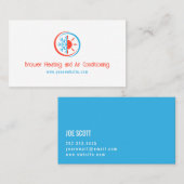 Verwarming en airconditioning, koeling, reparatie visitekaartje (Voorkant / Achterkant)