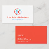 Verwarming en airconditioning, koeling, reparatie visitekaartje (Voorkant / Achterkant)