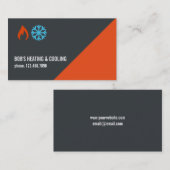 Verwarming en airconditioning, koeling visitekaartje (Voorkant / Achterkant)