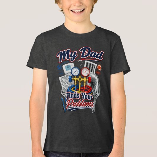 Verwarming en airconditioning Tri-Blend shirt (Voorkant)