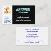 Verwarming en koeling, aangepaste professionele HV Visitekaartje (Voorkant / Achterkant)