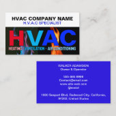 Verwarming en koeling | AC & Ventilatie, Pro HVAC Visitekaartje (Voorkant / Achterkant)