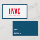 Verwarming en koeling, airconditioning, HVAC Busin Visitekaartje (Voorkant / Achterkant)