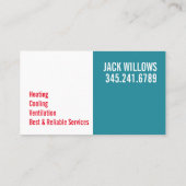 Verwarming en koeling, airconditioning, HVAC Busin Visitekaartje (Achterkant)