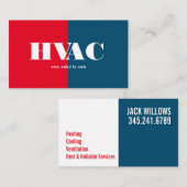 Verwarming en koeling, airconditioning, HVAC Busin Visitekaartje (Voorkant / Achterkant)