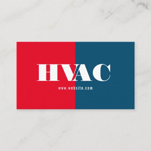 Verwarming en koeling, airconditioning, HVAC Busin Visitekaartje (Voorkant)