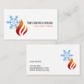 Verwarming en koeling, airconditioning, HVAC Busin Visitekaartje (Voorkant / Achterkant)