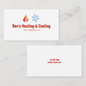 Verwarming en koeling, airconditioning, HVAC Busin Visitekaartje (Voorkant / Achterkant)