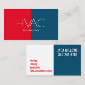 Verwarming en koeling, airconditioning, HVAC Busin Visitekaartje (Voorkant / Achterkant)