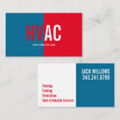 Verwarming en koeling, airconditioning, HVAC Busin Visitekaartje (Voorkant / Achterkant)