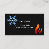 Verwarming en koeling, airconditioning, HVAC Busin Visitekaartje (Achterkant)