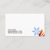 Verwarming en koeling, airconditioning HVAC Visitekaartje (Achterkant)