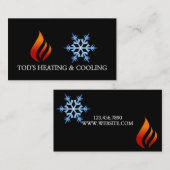 Verwarming en koeling, airconditioning HVAC Visitekaartje (Voorkant / Achterkant)