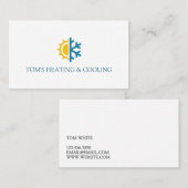 Verwarming en koeling, airconditioning HVAC Visitekaartje (Voorkant / Achterkant)