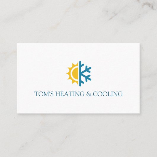 Verwarming en koeling, airconditioning HVAC Visitekaartje (Voorkant)
