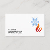 Verwarming en koeling, airconditioning HVAC Visitekaartje (Achterkant)