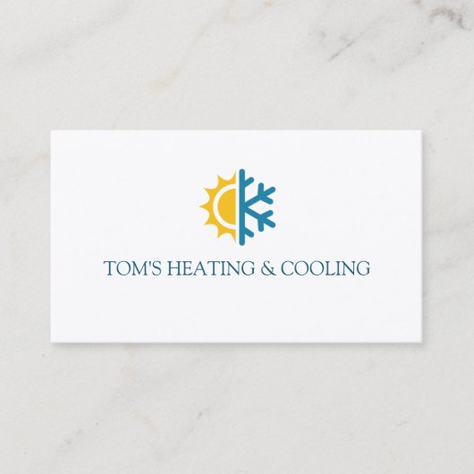 Verwarming en koeling, airconditioning HVAC Visitekaartje (Voorkant)