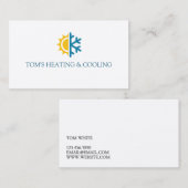 Verwarming en koeling, airconditioning HVAC Visitekaartje (Voorkant / Achterkant)