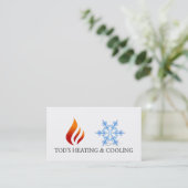 Verwarming en koeling, airconditioning HVAC Visitekaartje (Staand voorkant)