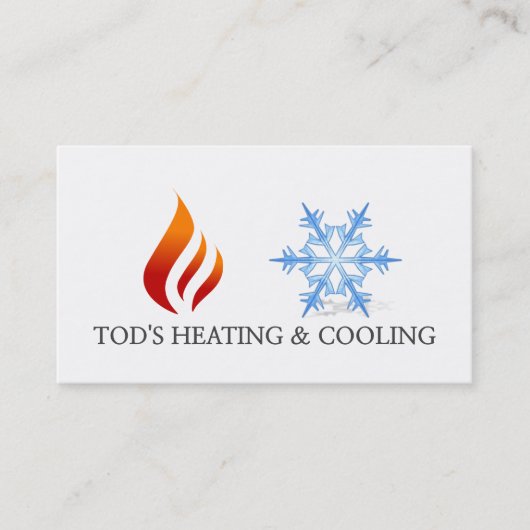 Verwarming en koeling, airconditioning HVAC Visitekaartje (Voorkant)