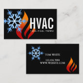 Verwarming en koeling, airconditioning HVAC Visitekaartje (Voorkant / Achterkant)