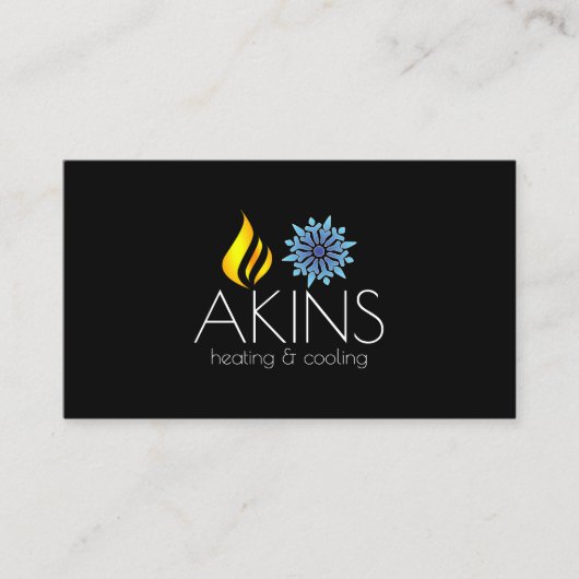 Verwarming en koeling, airconditioning HVAC Visitekaartje (Voorkant)