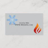 Verwarming en koeling, airconditioning HVAC Visitekaartje (Achterkant)