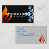 Verwarming en koeling, airconditioning HVAC Visitekaartje (Voorkant / Achterkant)