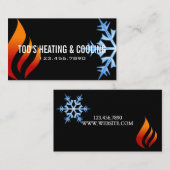 Verwarming en koeling, airconditioning HVAC Visitekaartje (Voorkant / Achterkant)