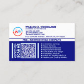Verwarming en Koeling & Airconditioning QR-code |  Visitekaartje (Achterkant)