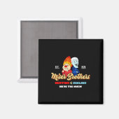 Verwarming En Koeling Broers Kerst Retro Magneet (Voorkant / Achterkant)