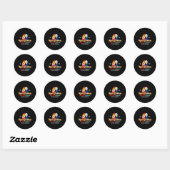 Verwarming En Koeling Broers Kerst Retro Ronde Sticker (Vel)