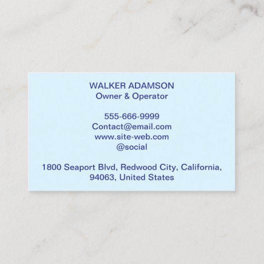 Verwarming en koeling (HV AC) | Aangepaste HVAC Visitekaartje (Achterkant)