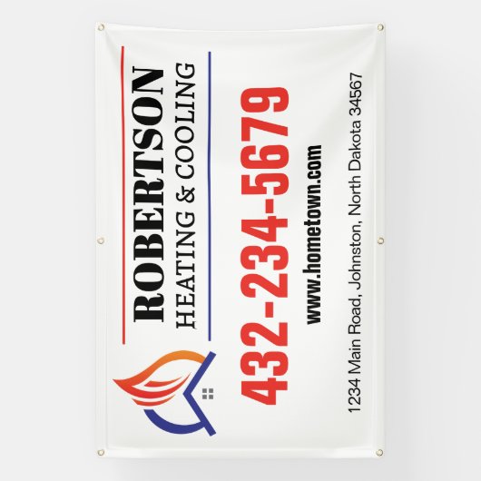 Verwarming en Koeling HVAC Spandoek (Verticaal)