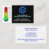 Verwarming en koeling, professionele reparatie HVA Visitekaartje (Voorkant / Achterkant)