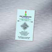 Verwarming en koeling (QR-code, Logo & Slogan) HVA Magnetisch Visitekaartje (Voorbeeld)