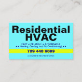 Verwarming en Koeling Qr Code | Residentiële HVAC Visitekaartje (Voorkant)