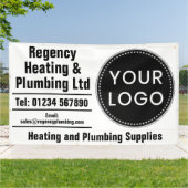 Verwarming- en loodgietersbanner met uw logo spandoek (Buitenkant)